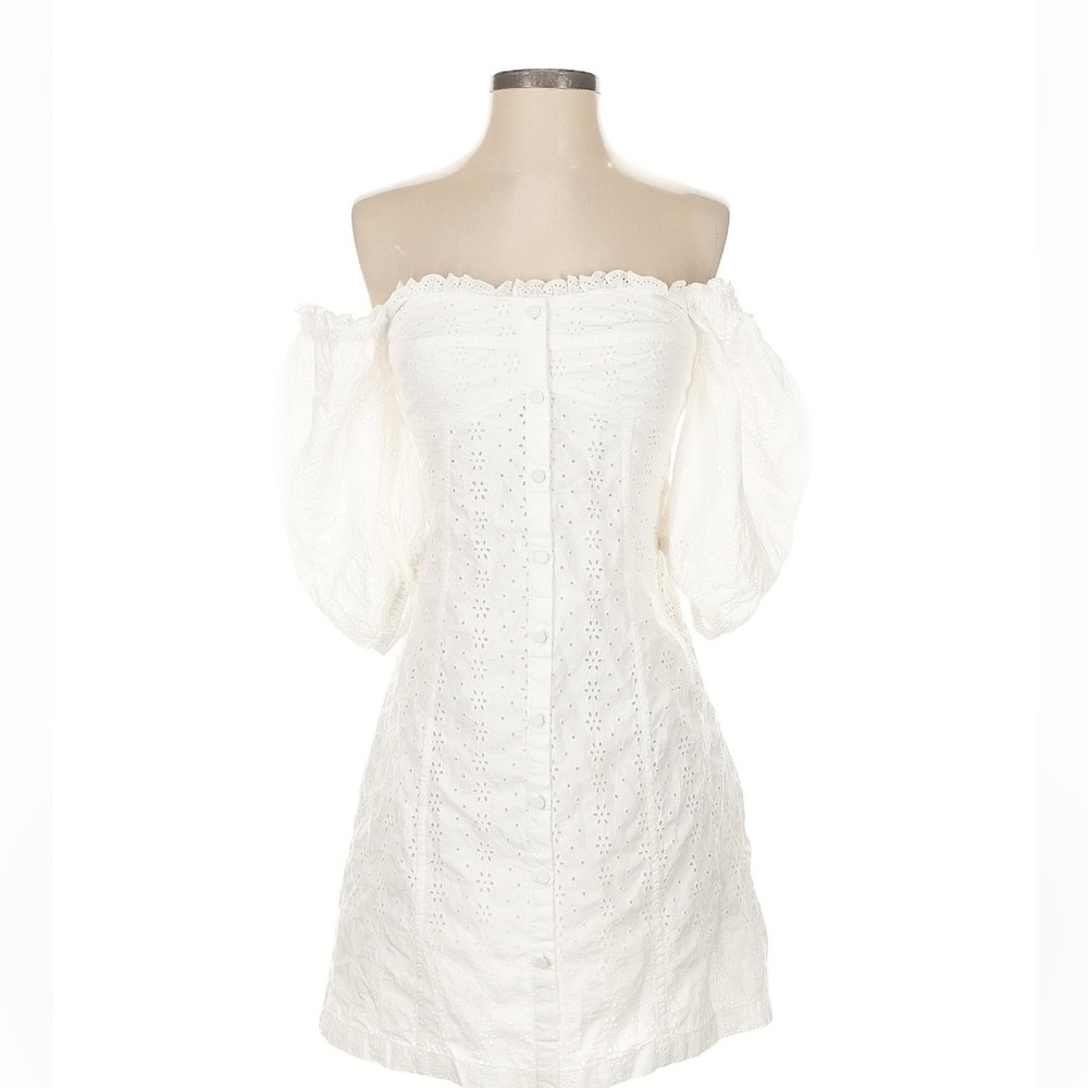 NWT GAP Off-Shoulder White Mini Dress